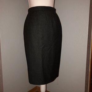 Valentino Vintage High Waisted Wool Pencil Skirt